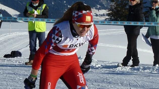 Spurtstark: Malia Elmer wird im Sprintrennen nur von drei Swiss-Ski-Kaderläuferinnen geschlagen.